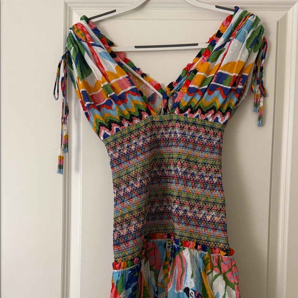 Colorful FARM Rio women’s tropical Patterned Dress size XS - Picture 7 of 10